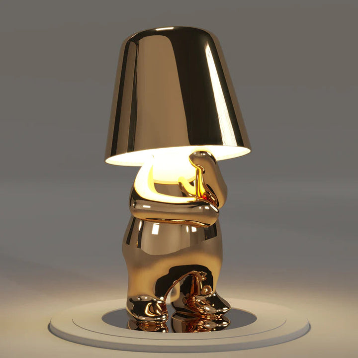 Thinker Little Golden Man Table Lamp | Kalsten