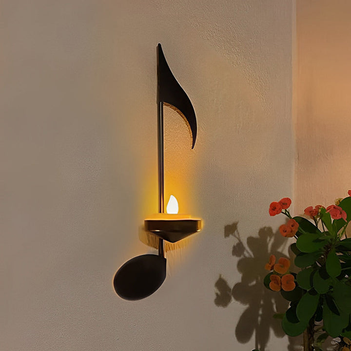 Black Musical Note Wall Light | Kalsten