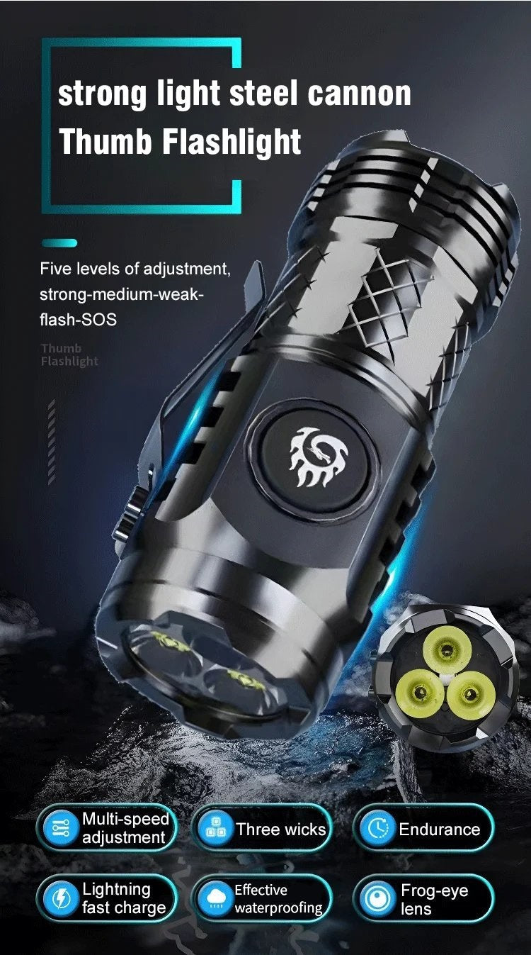 Kalsten | Three-Eyed Monster Mini Flash Super Power Flashlight