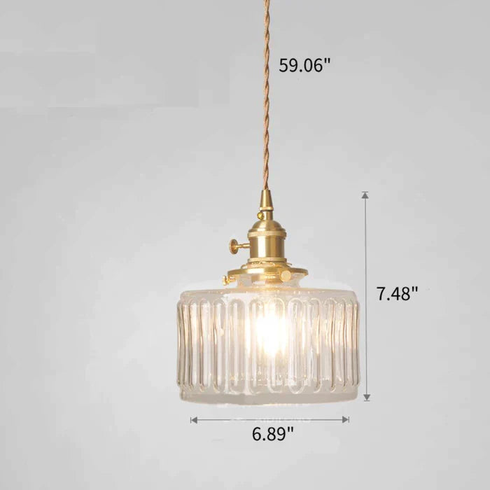 Nordic Retro 1 Light Glass Pendant Light | Kalsten