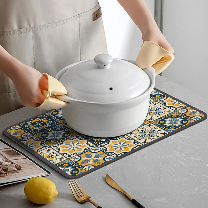Kalsten | Retro Quick-drying Water-repelling Mat for Kitchen-Bar-Countertops