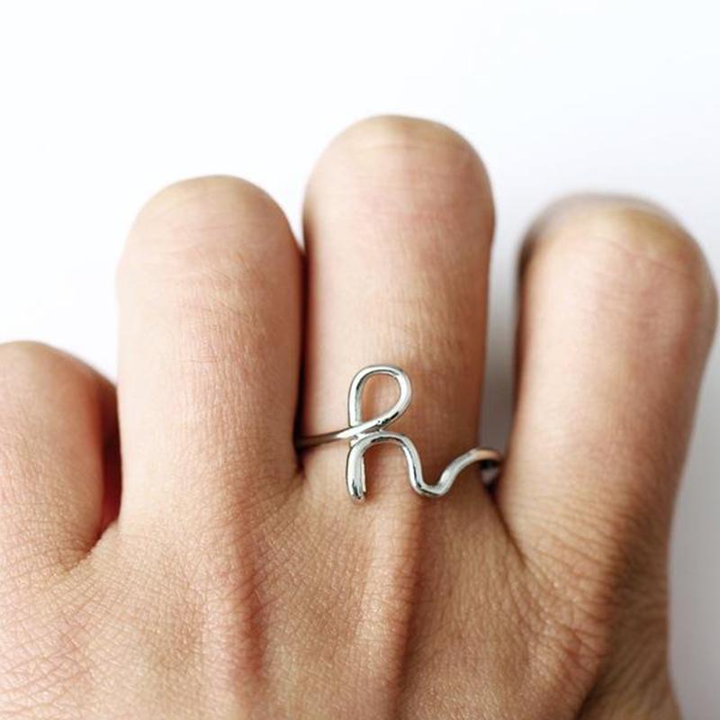 Kalsten | Simple A-Z Letter Ring
