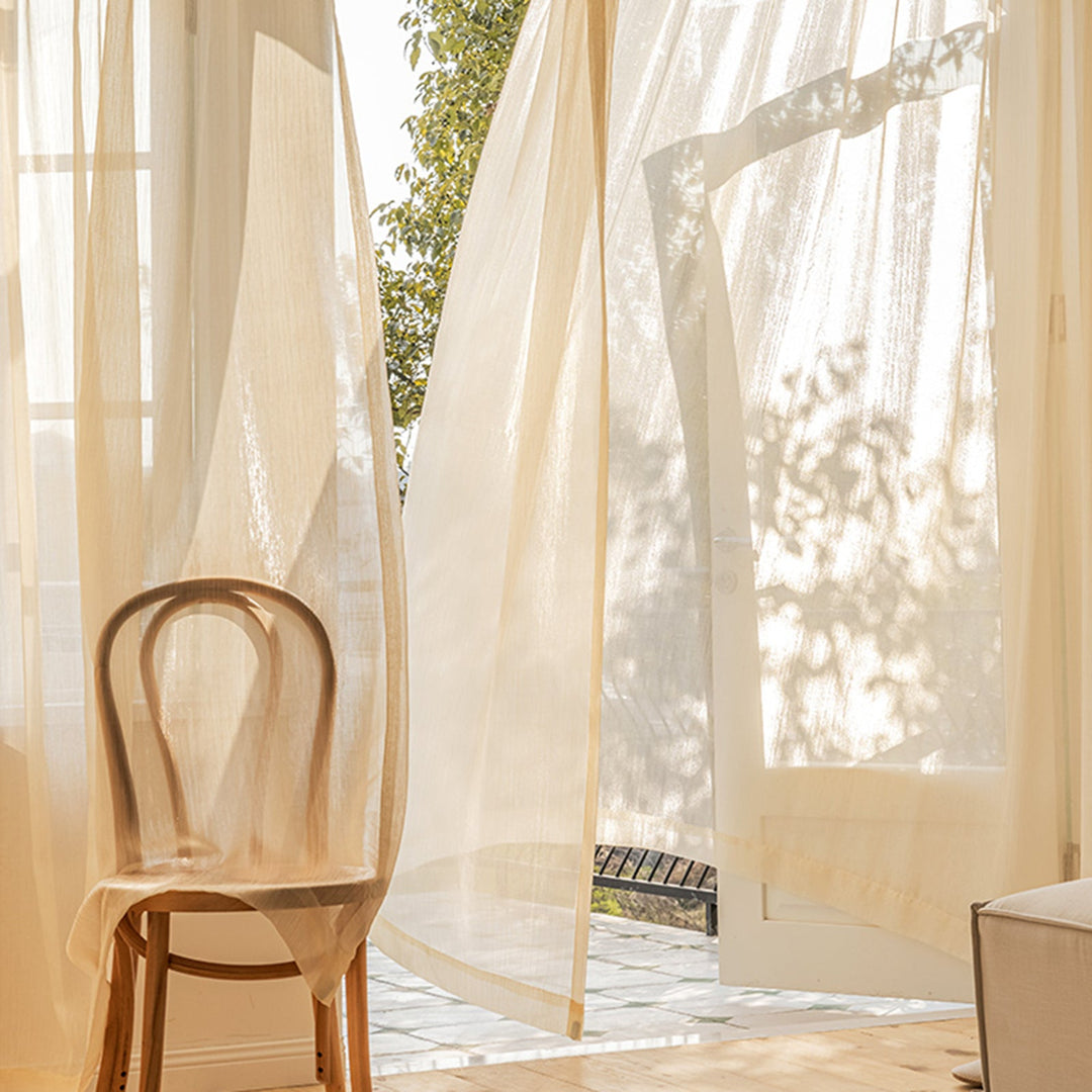 Transparent Linen Curtains, Light and Modern for Living Room | Kalsten