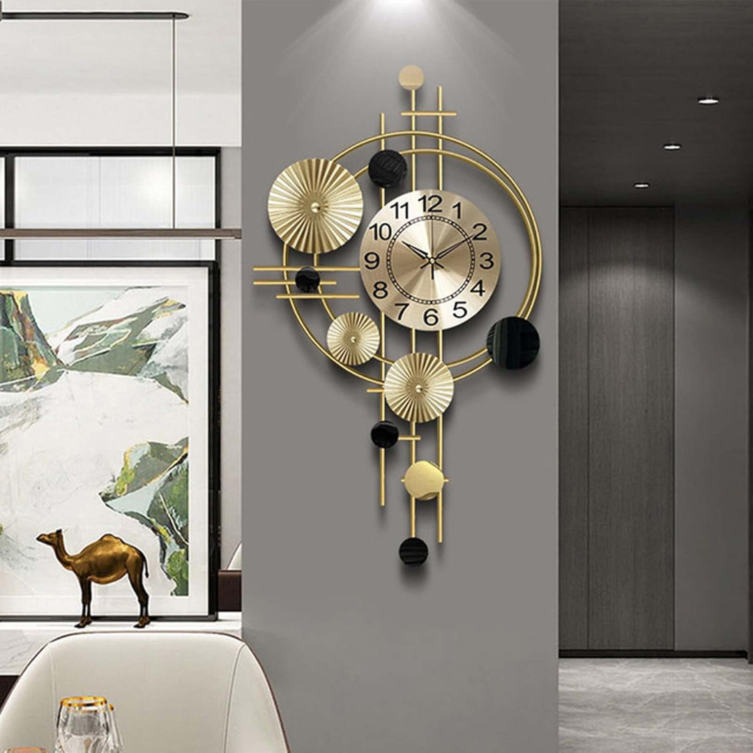 Skanto | Vornix | Large Modern Wall Clock – Elegant Metal Design for Living Room or Office