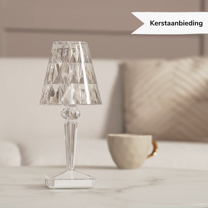 LuxeCrystal Premium LED Table Lamp | Wireless | Dimmable Crystal Lighting | Mood Light & Decoration | Kalsten