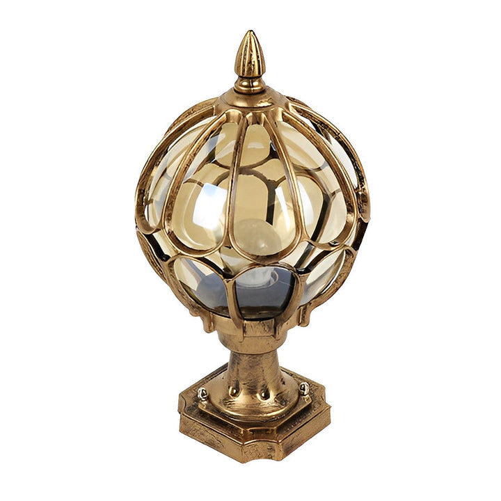 Vintage Outdoor Pier Mount Post Light with Glass Globe | Kalsten