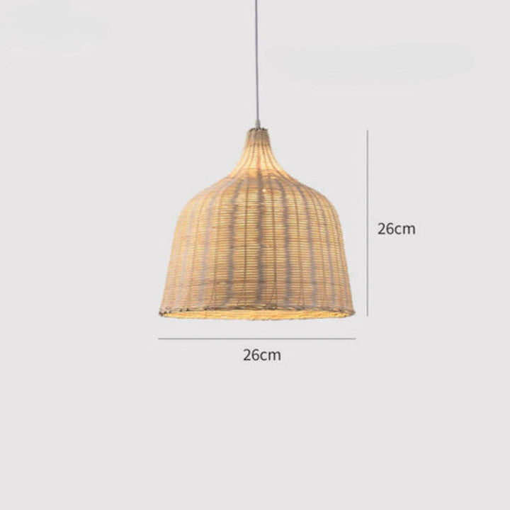RusticGlow - Woven Rattan Pendant Light Kalsten