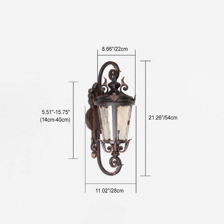 Traditional European Waterproof Aluminum Glass Cylinder 1-Light Wall Sconce Lamp For Outdoor Patio | Kalsten