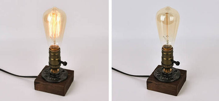 Vintage Industrial Iron Light Bulb 1-Light Table Lamp | Kalsten