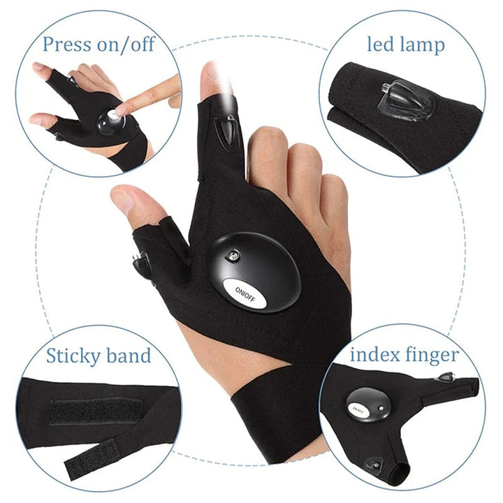 Waterproof LED Light Gloves
