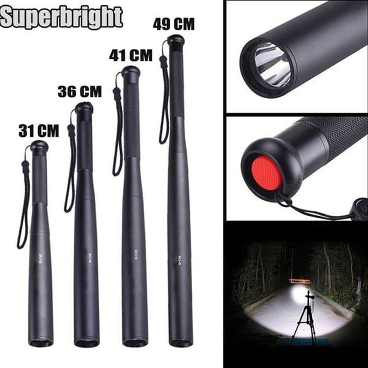 Kalsten | Baseball Bat Shaped LED Flashlight | Aluminum Alloy, 3 Lighting Modes | Emergency & Utility Use