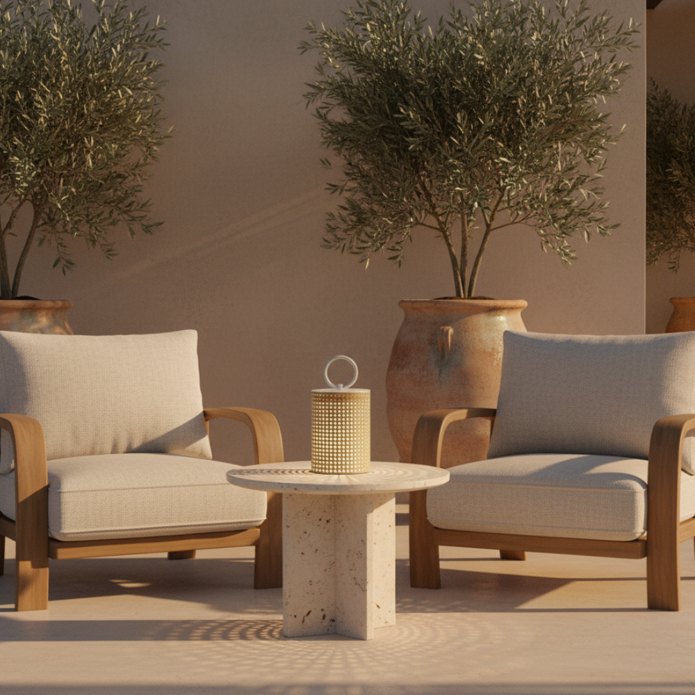 Solar Lanterns, Rattan Finish