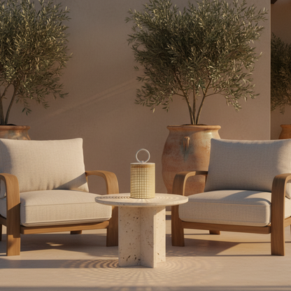 Solar Lanterns, Rattan Finish