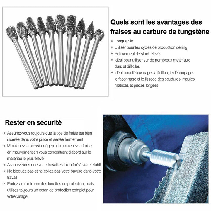 Tungsten Carbide Grinding Head (10 PCS) | Kalsten