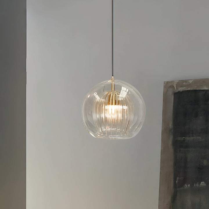 Pendant Light Glass Globe 9.8 in E27 Adjustable Dining Room Kitchen Island Hanging Ceiling Lamp Vintage Modern | Kalsten