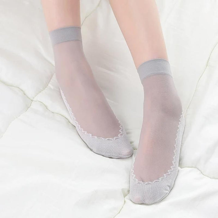 Kalsten | Silky Anti-Slip Cotton Socks, 5 Pairs