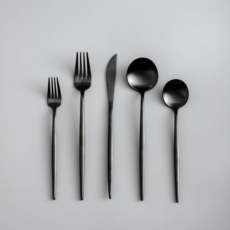 Minimalist Luxury Cutlery Set – 20 pieces, Titanium & Stainless Steel Kalsten