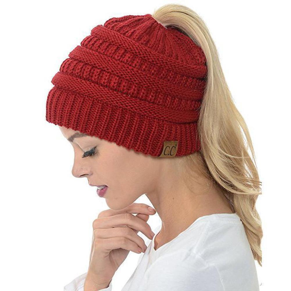 Knit Ponytail Beanie | Kalsten