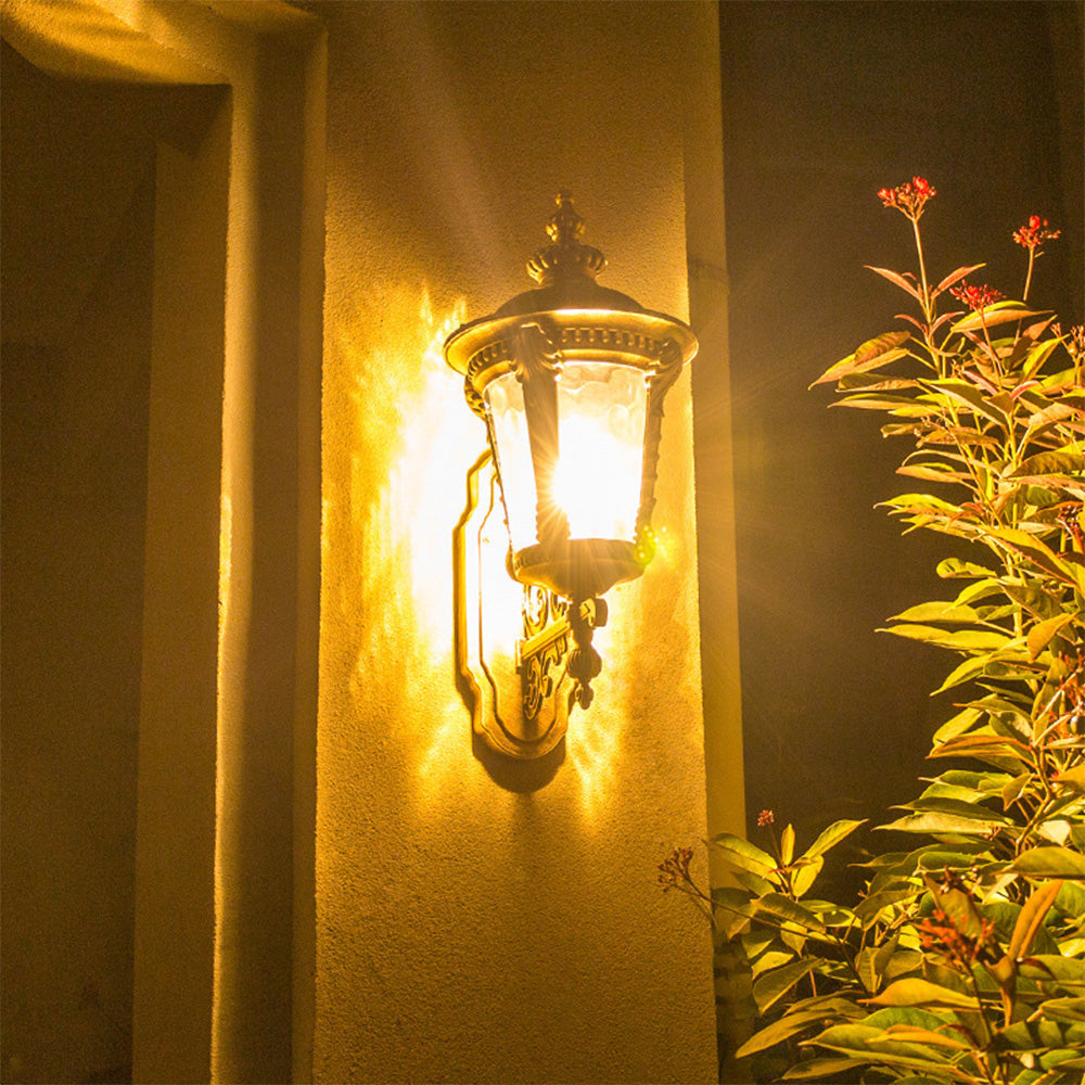 Vintage Glass Outdoor Wall Lantern Kalsten