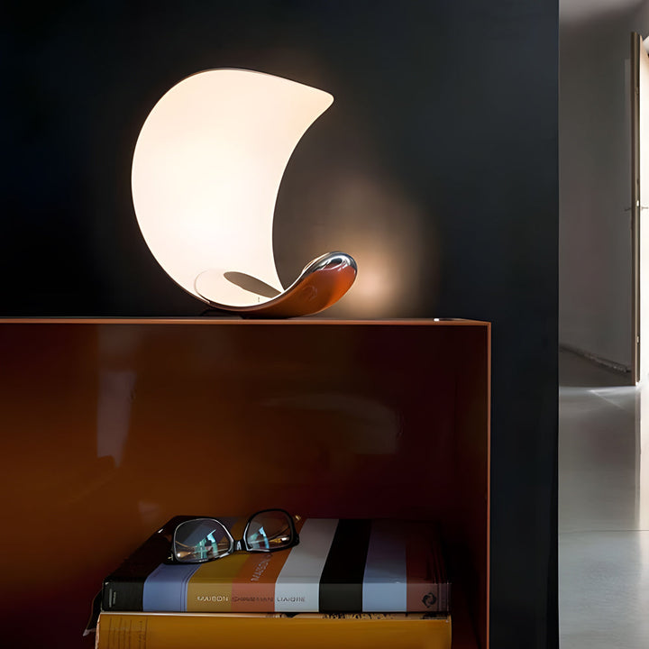 Curl Polished Silver Chrome LED Table Lamp - Touch Control | Kalsten