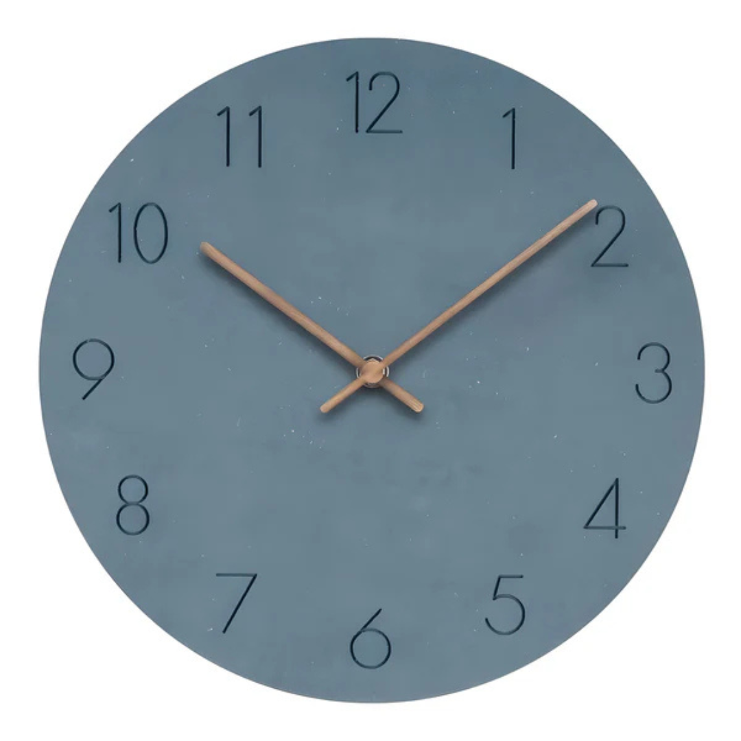 Kalsten | Large Wooden Wall Clock – Minimalist Design with Silent Movement
