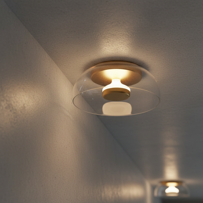 Halo Layered-Glow Glass Dish Sconce