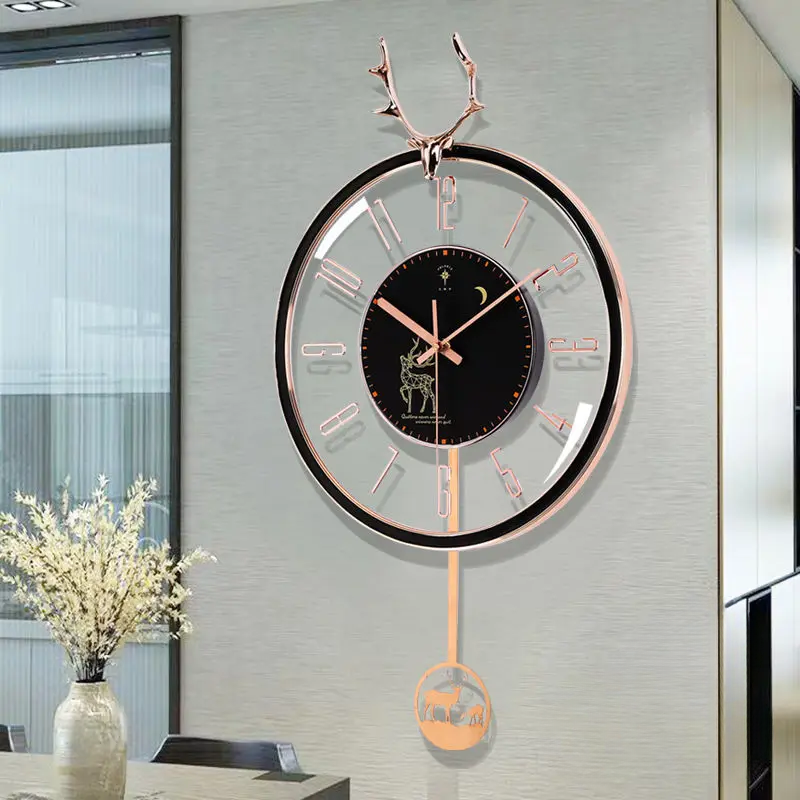 Luxurious silent wall clock – Modern design with large dial for living room | Kalsten