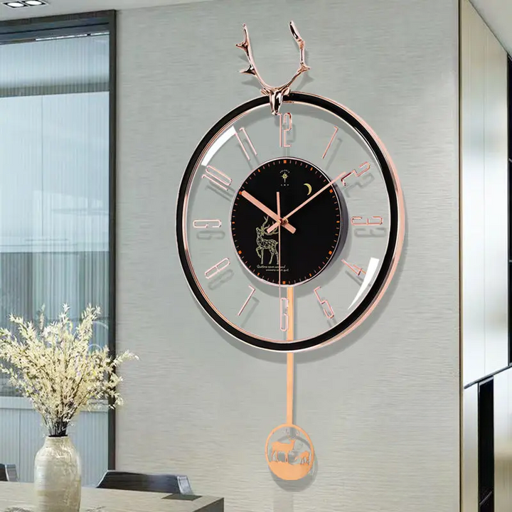 Luxurious silent wall clock – Modern design with large dial for living room | Kalsten
