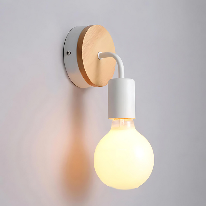 LumiEra - Elegant wall lamp made of iron and wood in Nordic style | Kalsten