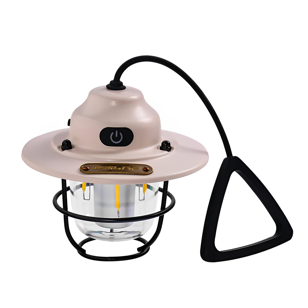 Round LED Waterproof USB Rechargeable Retro Outdoor Light Camping Lamp | Kalsten