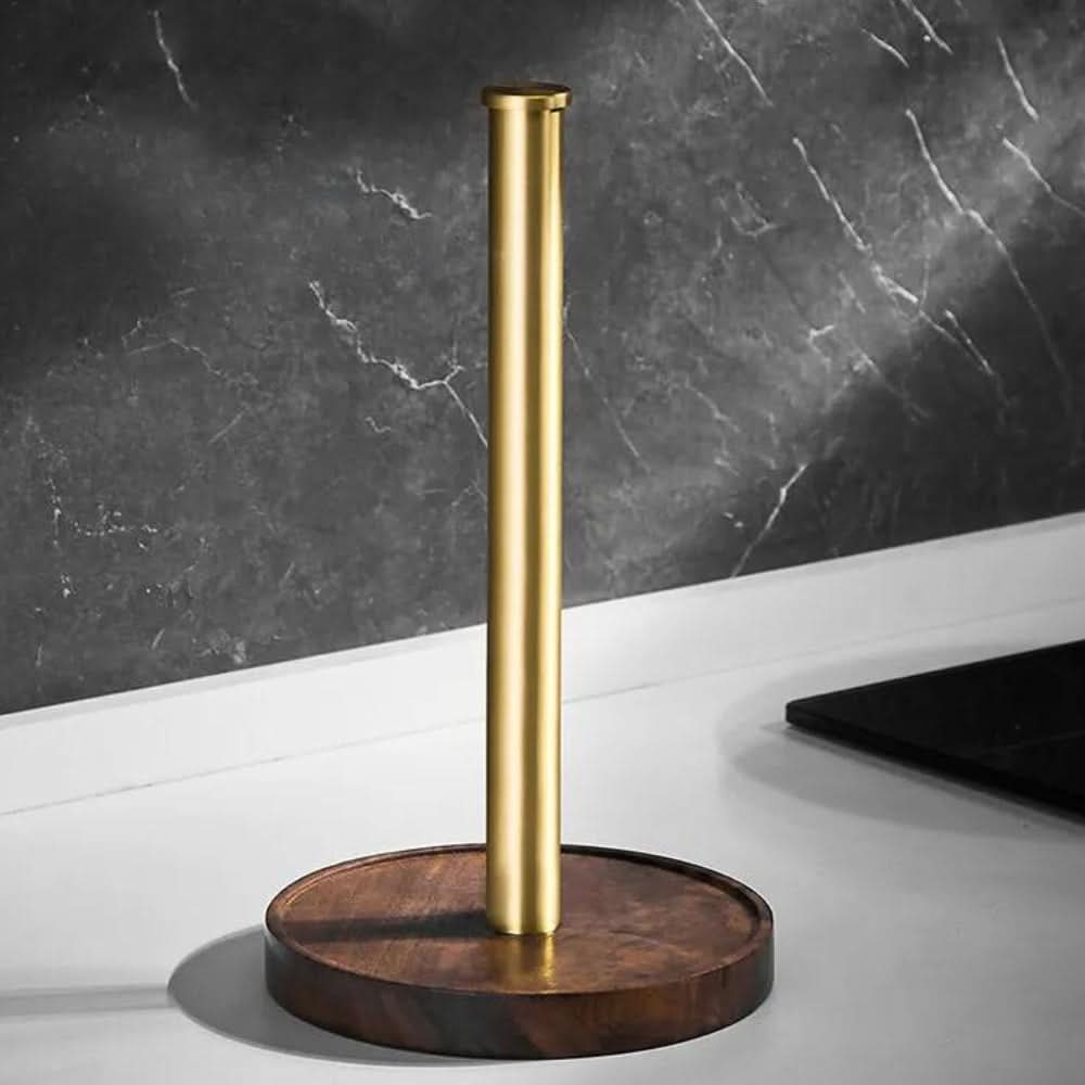 Skanto | Walnut Wood Paper Towel Holder Stand
