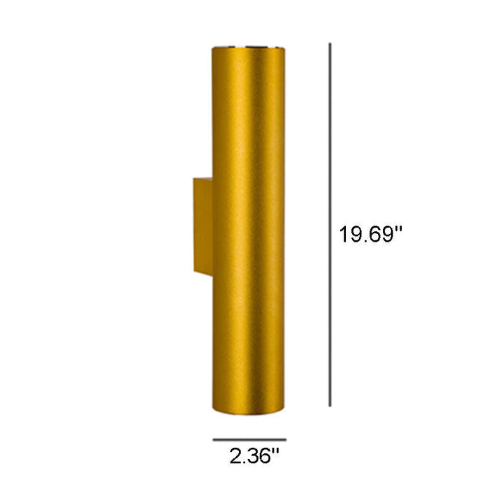 Aluminum Cylinder Wall Lamp – 2 Light