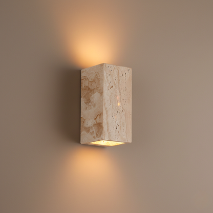 Natural Travertine Indoor/Outdoor Wall Sconce
