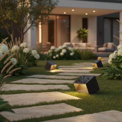 Solar Stainless-Steel Pathway Light with Remote