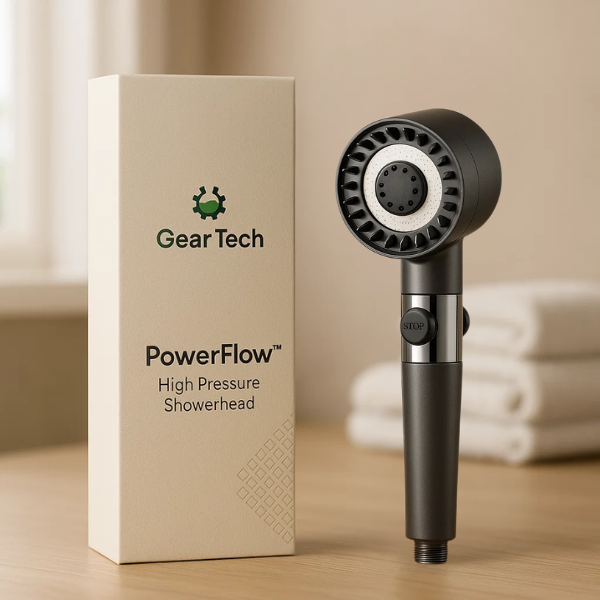 Kalsten | PowerFlow™ High Pressure Showerhead | Powerful Showerhead for Maximum Water Pressure