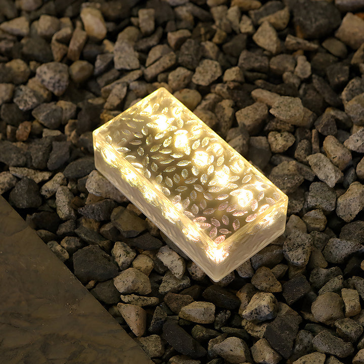 2Pcs Solar LED 10 Hours Max Brick Lights for Modern Outdoor Step Deck Ambiance - Rectangular | Kalsten