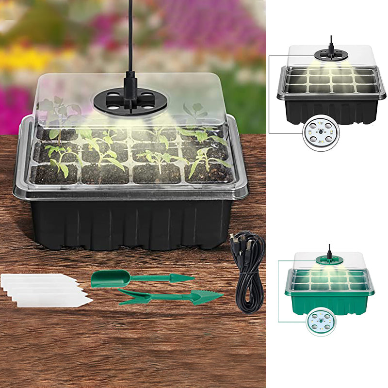 Seed Starter Trays with Grow Light, 5 sets | Kalsten