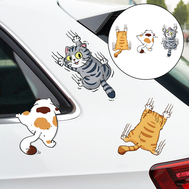 Cute Cat Cartoon Decal Car Stickers, 3 pcs | Kalsten