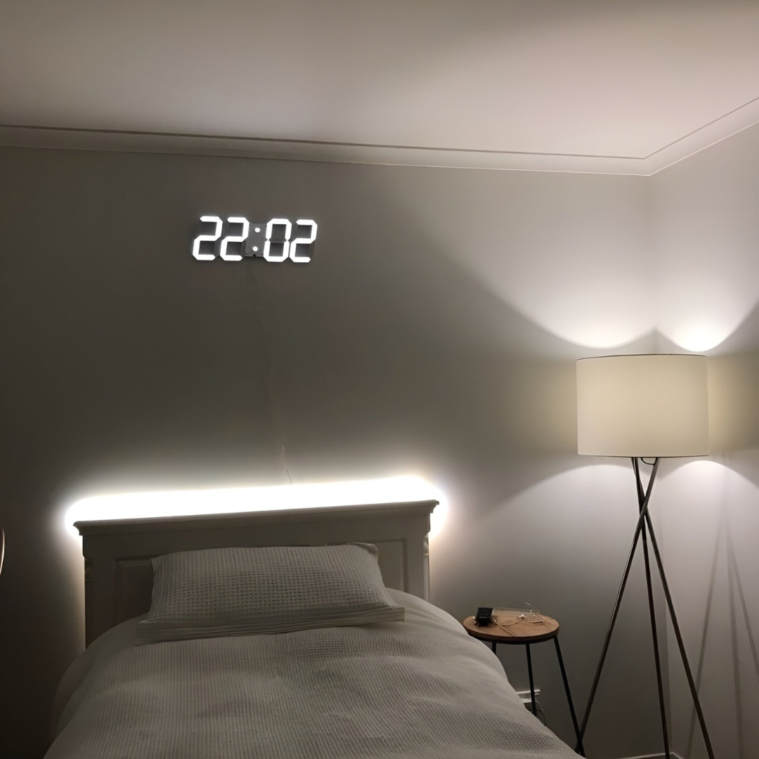 Kalsten | Modern 3D LED Wall Clock – Digital Eye‑Catching Display