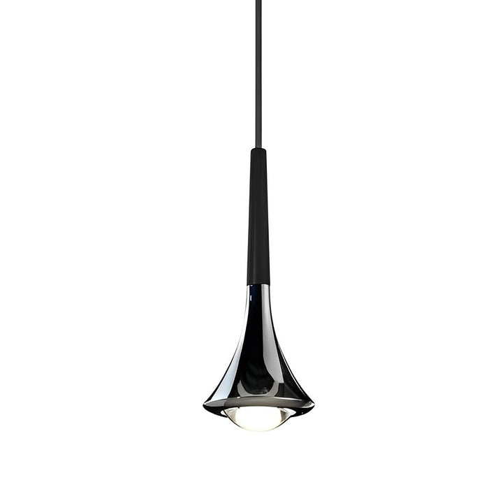 1-Light Water Drop Metal LED Nordic Staircase Pendant Lights Small Chandelier | Kalsten
