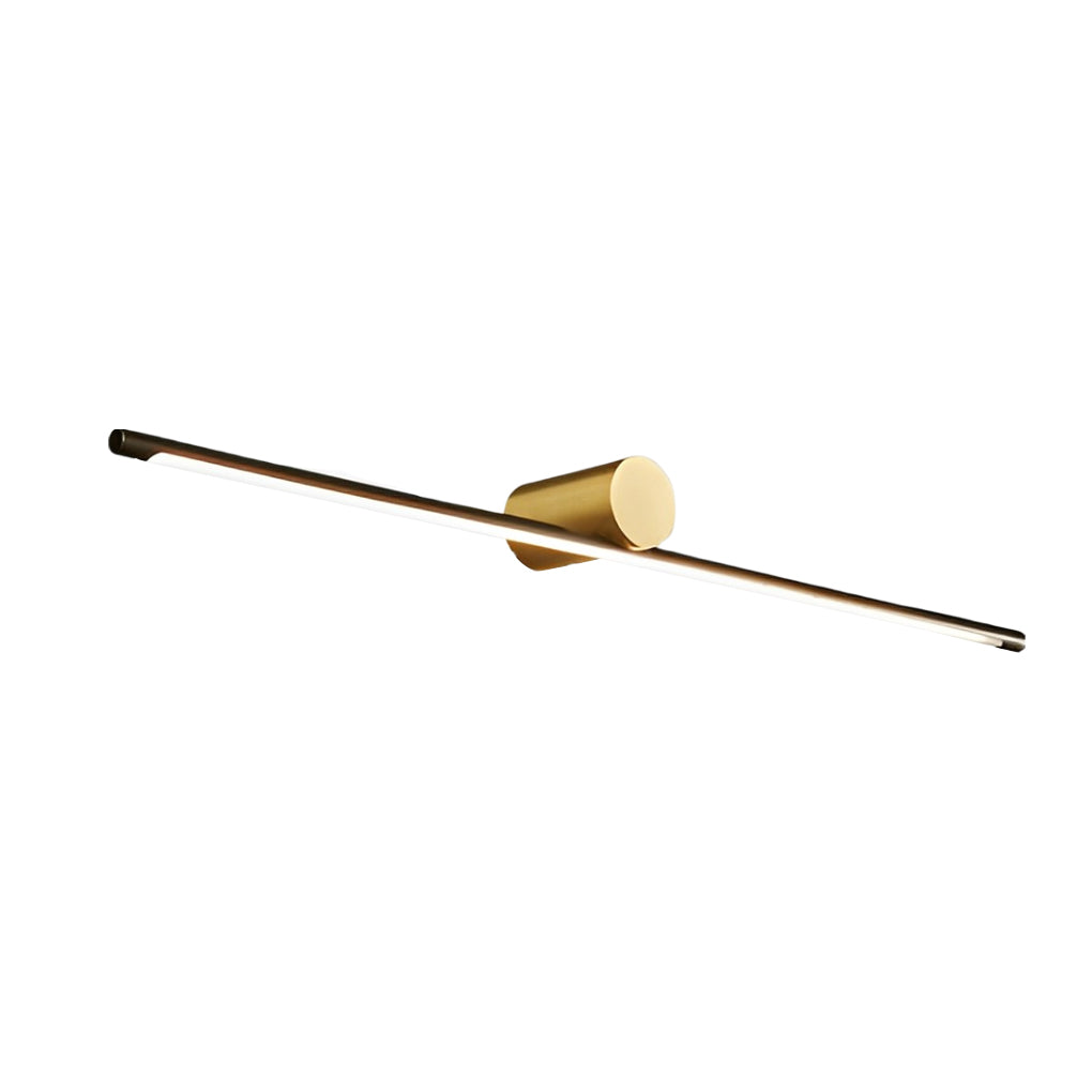 Modern Two-Tone Bathroom Vanity Light with Cylinder Fixture and Linear Bar | Kalsten