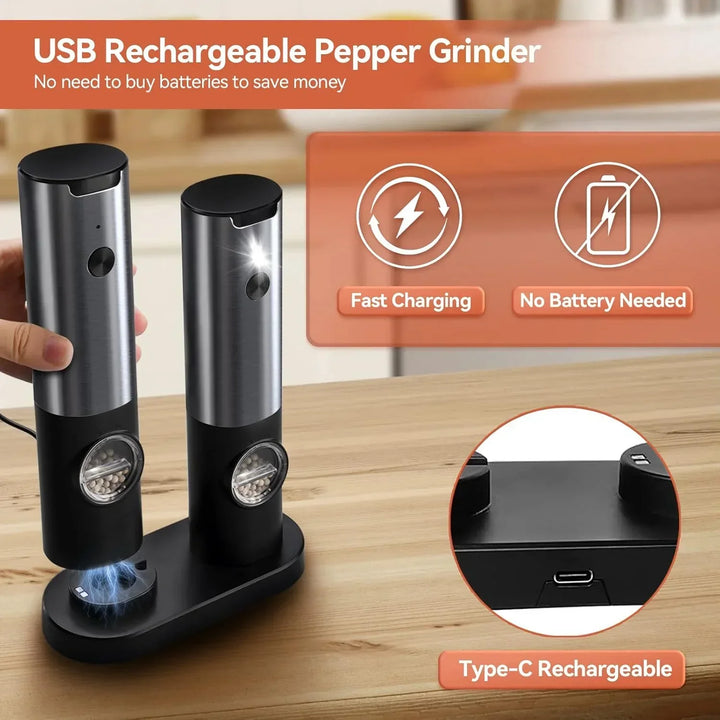 Electric Salt & Pepper Grinder – Battery Powered