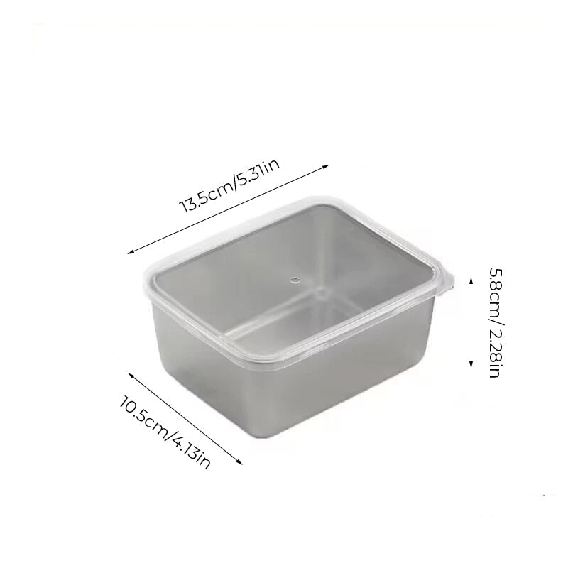 Stainless steel square plate (with lid) | Kalsten