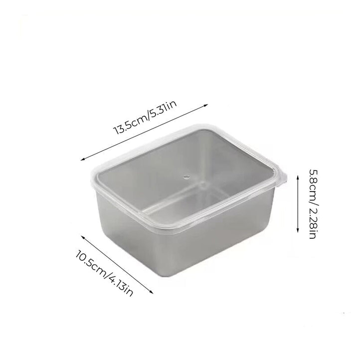 Stainless steel square plate (with lid) | Kalsten