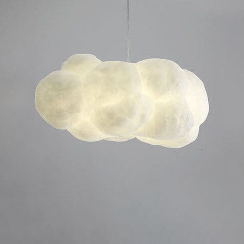 Pendant Light Metal 19.7 in White Adjustable Bedroom Dining Room Modern Hanging Lamp | Kalsten