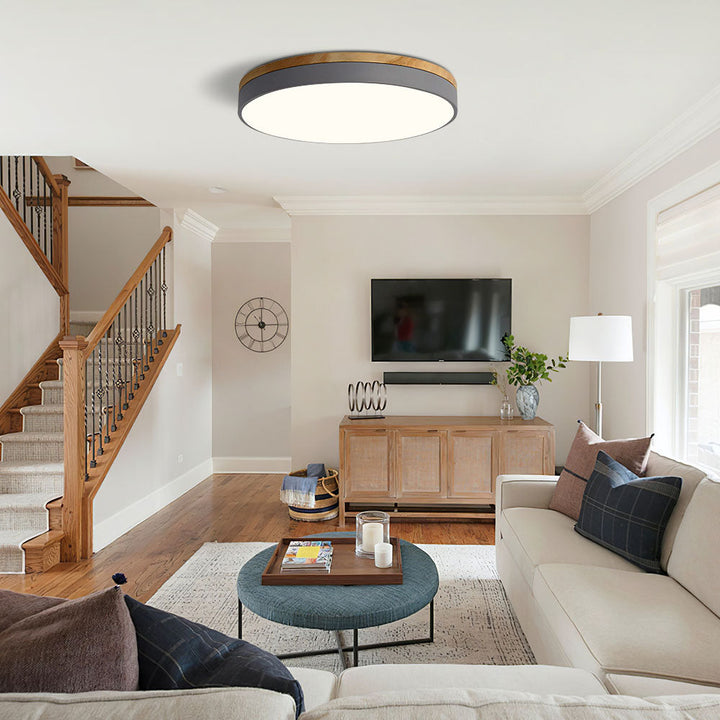 Wood LED Recessed Ceiling Light Kalsten
