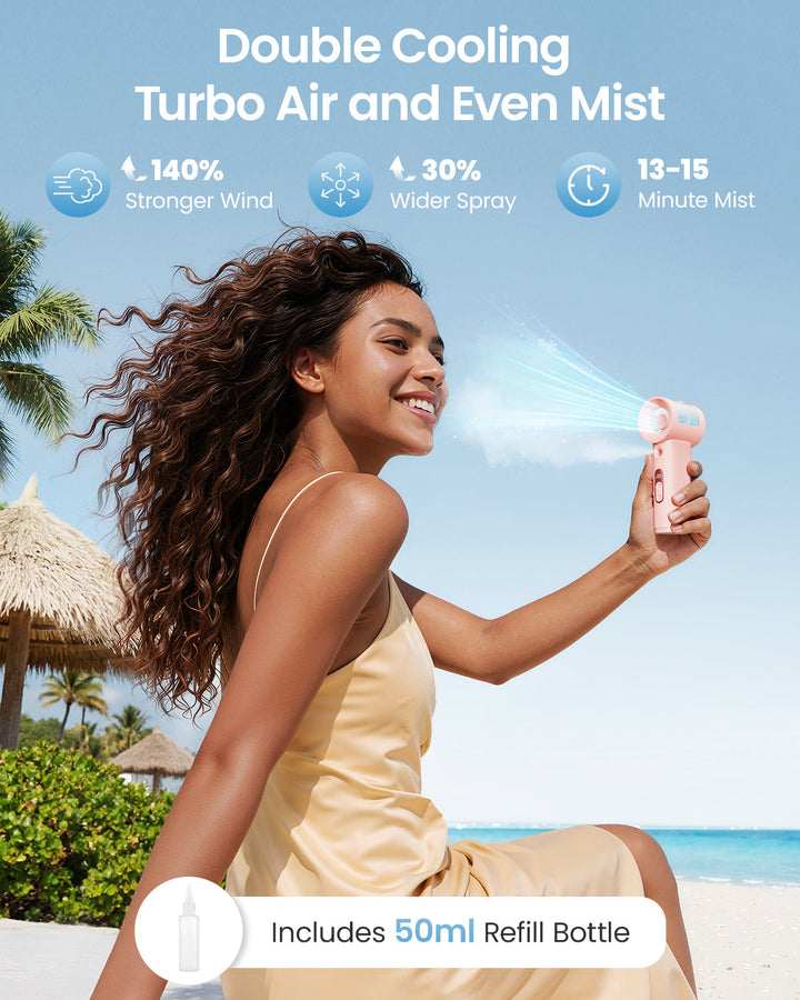 Portable Misting Fan - 5-Speed High-Power Handheld Fan | Kalsten