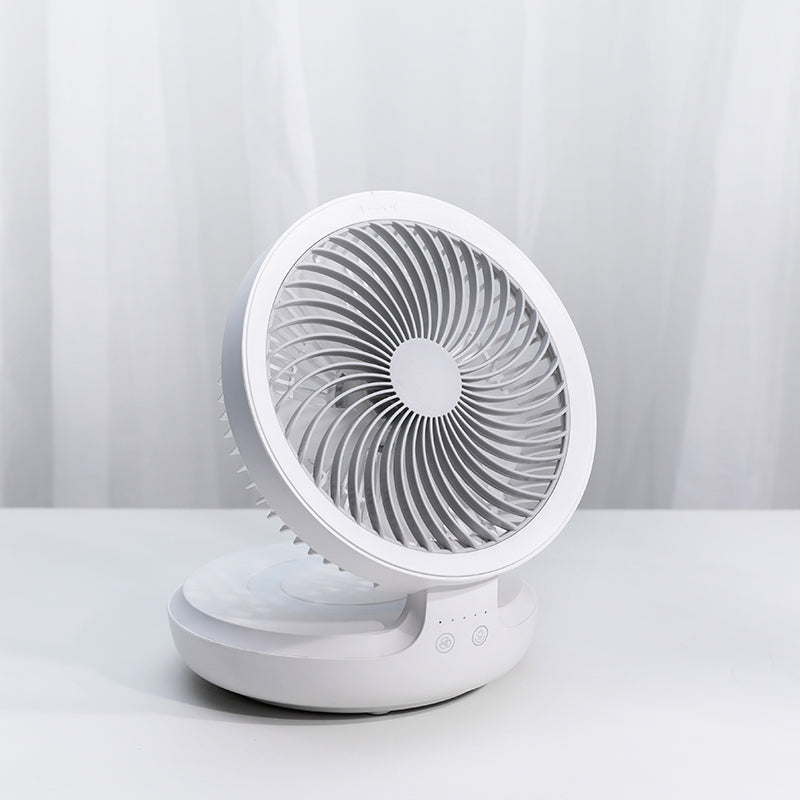 Rechargeable Foldable Desktop Fan, with Four Modes, Night Light and Adjustable Angle, for Study, Sleep, Work and Outdoors | Kalsten