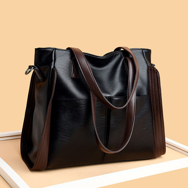 Women's tote bag made of soft leather with large capacity | Kalsten