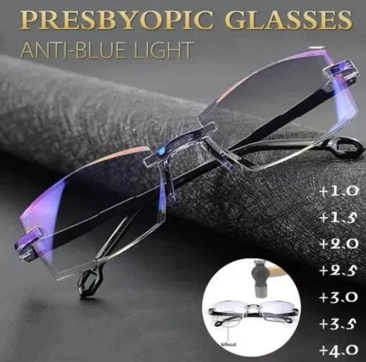 Kalsten | Progressive reading glasses with high hardness and anti-blue light filter for distance and near viewing